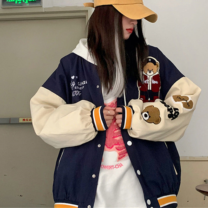 Female Student American Cardigan Retro Jacket Trend Pi-Mart