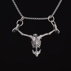 Crucifixion Skull Pendant Necklace Pi-Mart