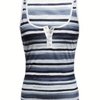 Ladies' Fashionable V-neck Striped Fashionable Casual Camisole Vest - SJB-DIAMOND ELITES