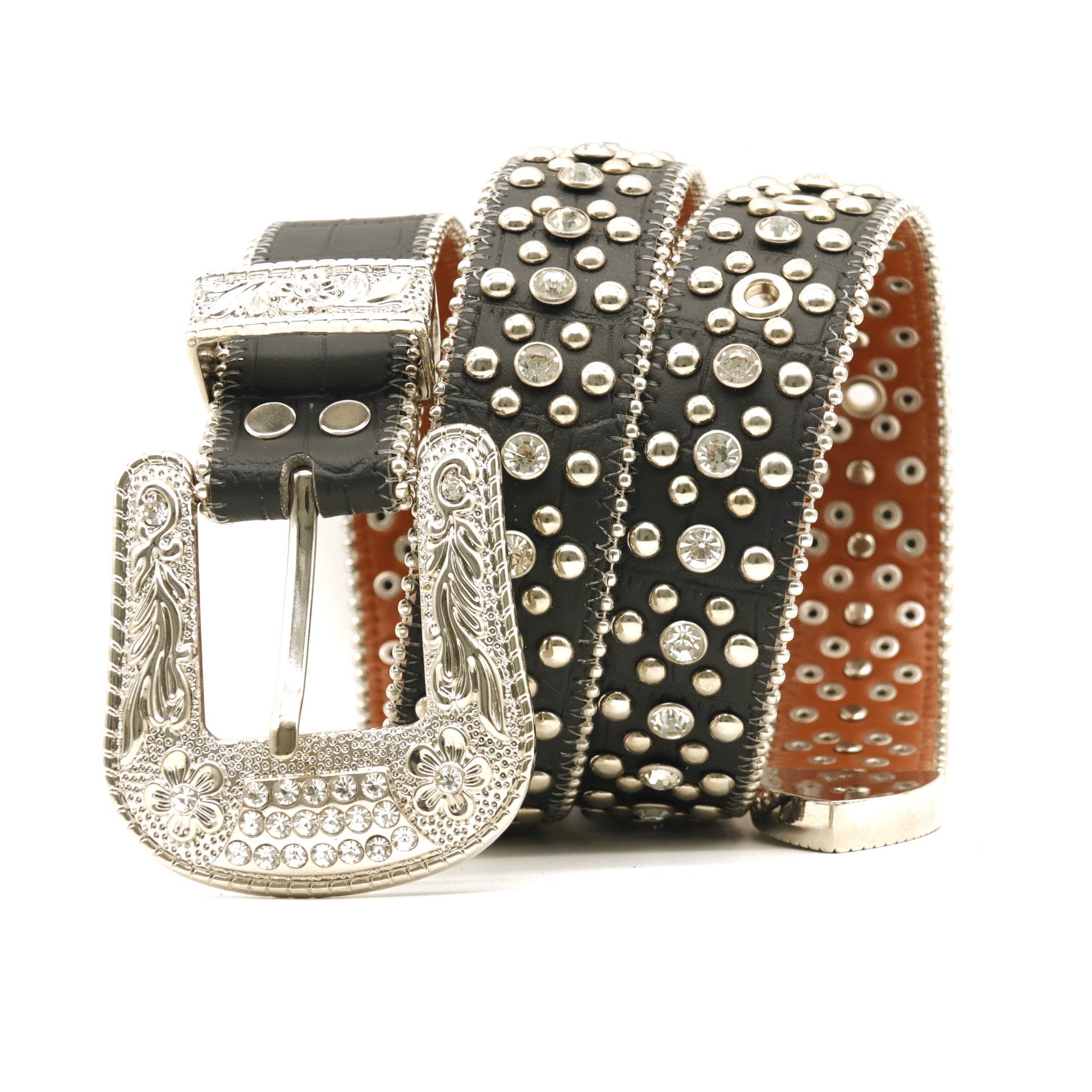 Fashion Personality Rhinestone Men's Belt Rivet Pi-Mart