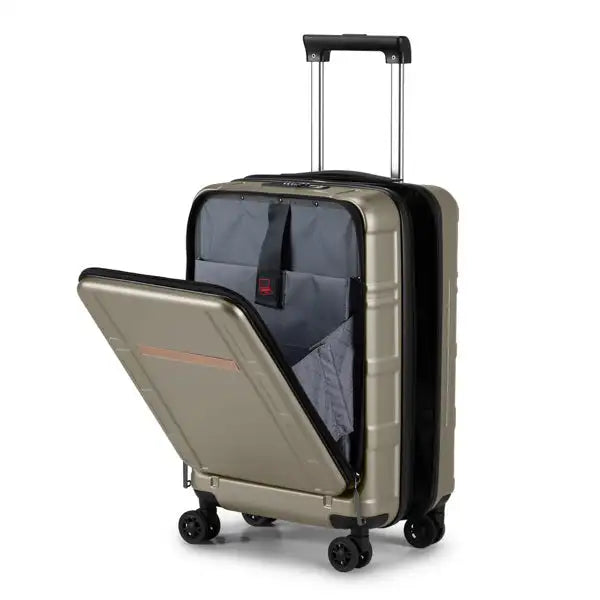 Front End 20 Inch Expandable ABS, PC Suitcase - SJB-DIAMOND ELITES