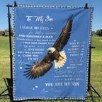 1pc To My Son Eagle Blanket Creative Text Letter To Son Eagle Pattern Soft Blanket Flannel Blanket For Sofa Bed Lootquake LLC