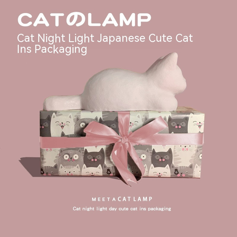 Wife Girl Cat Vinyl Small Night Lamp Christmas Pi-Mart
