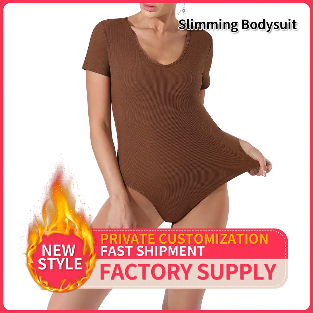 Women's Fashion Simple Solid Color Bodysuit - SJB-DIAMOND ELITES