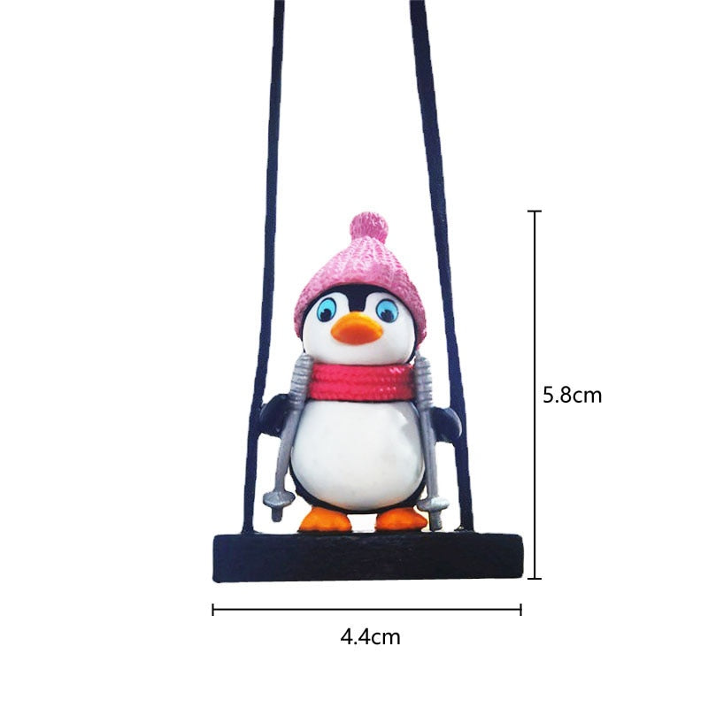 Swing Sled Penguin Car Pendant - SJB-DIAMOND ELITES