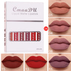 6 Boxes Of Matte Non-stick Cup Waterproof Lipstick Long Lasting Lip Gloss Pi-Mart