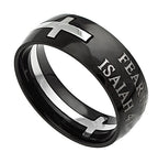 Black Square Double Cross Ring KingdomWear
