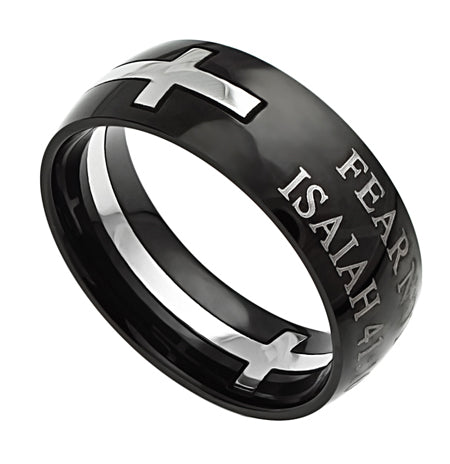 Black Square Double Cross Ring KingdomWear