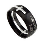 Black Square Double Cross Ring KingdomWear
