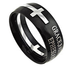 Black Square Double Cross Ring KingdomWear