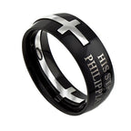 Black Square Double Cross Ring KingdomWear