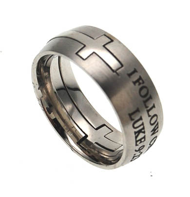 Silver Square Double Cross Ring KingdomWear