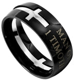 Black Square Double Cross Ring KingdomWear