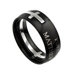 Black Square Double Cross Ring KingdomWear