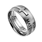 Silver Square Double Cross Ring KingdomWear