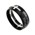 Black Square Double Cross Ring KingdomWear