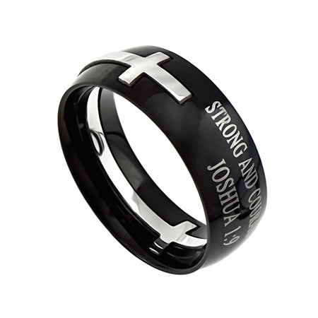 Black Square Double Cross Ring KingdomWear