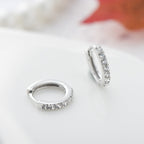 Sterling Silver Earring With Diamond - inlaid Colored Earring Earrings Pi-Mart