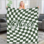 1pc Custom Blanket Vintage Striped Name Custom Blanket Soft Flannel Sofa Blanket TV Blanket Personalized Custom Blanket Exclusive Gift Blanket Lootquake LLC