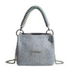 Design super soft bucket bag, work top handle bag, chain handbag, simple shoulder crossbody bag - SJB-DIAMOND ELITES