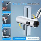 Kitchen Faucet Waterfall Outlet Splash Proof Universal Rotating Bubbler Multifunctional Water Nozzle Extension Kitchen Gadgets Pi-Mart