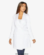 De la Creme Longline Double Breasted Blazer - UK Made | Femstylo