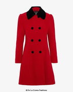 Velvet Trim Skater Coat - Royal Inspired | Femstylo