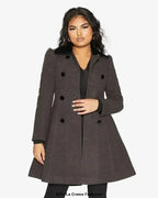 Velvet Trim Skater Coat - Royal Inspired | Femstylo