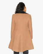 Velvet Trim Skater Coat - Royal Inspired | Femstylo