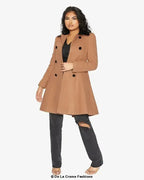 Velvet Trim Skater Coat - Royal Inspired | Femstylo