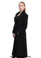 De La Creme - Womens Large Lapel Long Coat