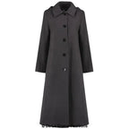 Faux Wool Longline Hooded Winter Coat