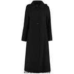 Faux Wool Longline Hooded Winter Coat