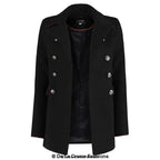 De La Creme Womens Military Style Pea Coat