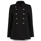 De La Creme Womens Military Style Pea Coat
