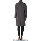 De La Creme Womens Oversized Knee Length Swing Coat