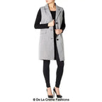 De La Creme - Womens Spring/Summer Sleeveless Hip Length Blazer Coat