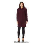 Wool Blend Hooded Coat - Zip Front Winter Coat | Femstylo