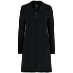 Wool Blend Hooded Coat - Zip Front Winter Coat | Femstylo
