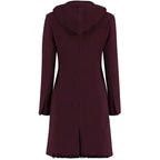 Wool Blend Hooded Coat - Zip Front Winter Coat | Femstylo