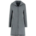 Wool Blend Hooded Coat - Zip Front Winter Coat | Femstylo