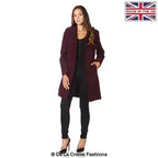 Wool Blend Hooded Coat - Zip Front Winter Coat | Femstylo