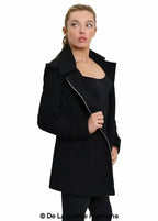 De La Creme Wool Blend Hooded Coat - Italian Fabric | Femstylo