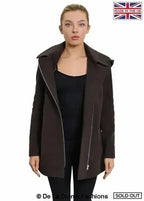De La Creme Wool Blend Hooded Coat - Italian Fabric | Femstylo