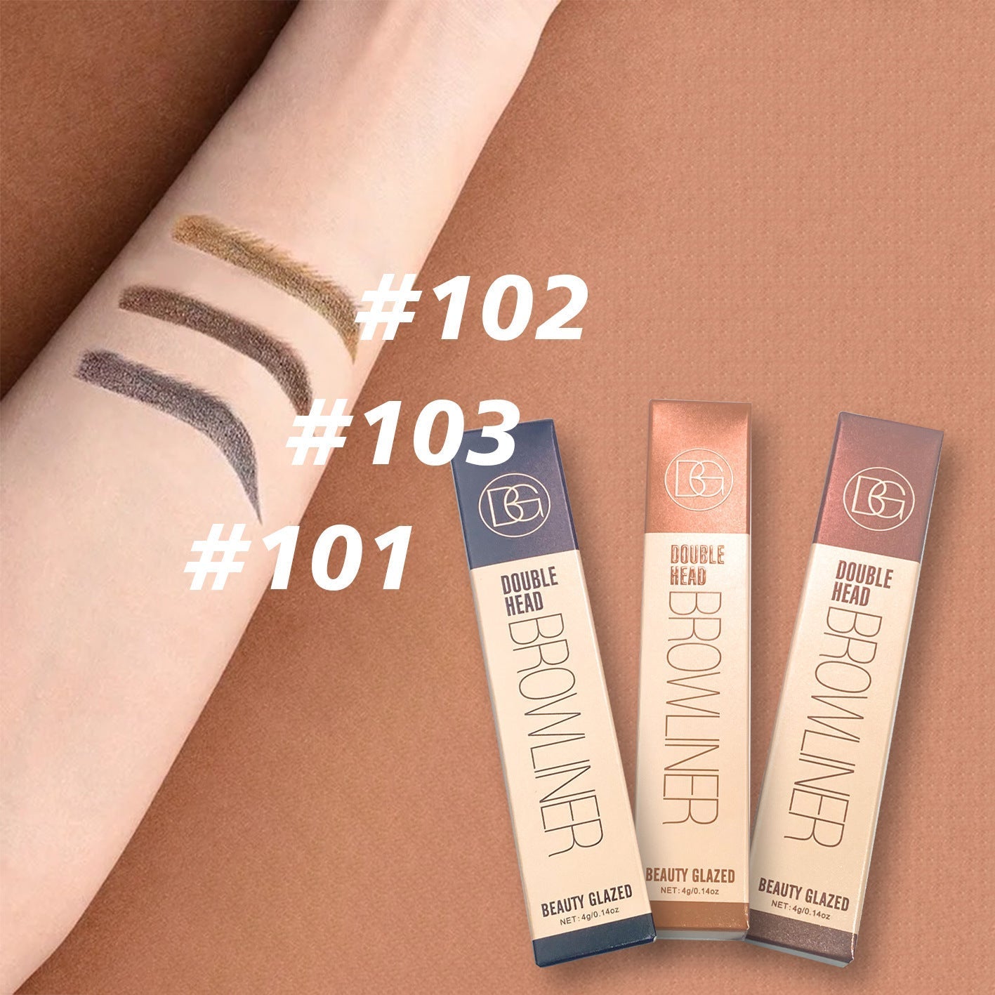 Double-headed Four-fork Eyebrow Pencil Eyeliner Double-headed Pi-Mart