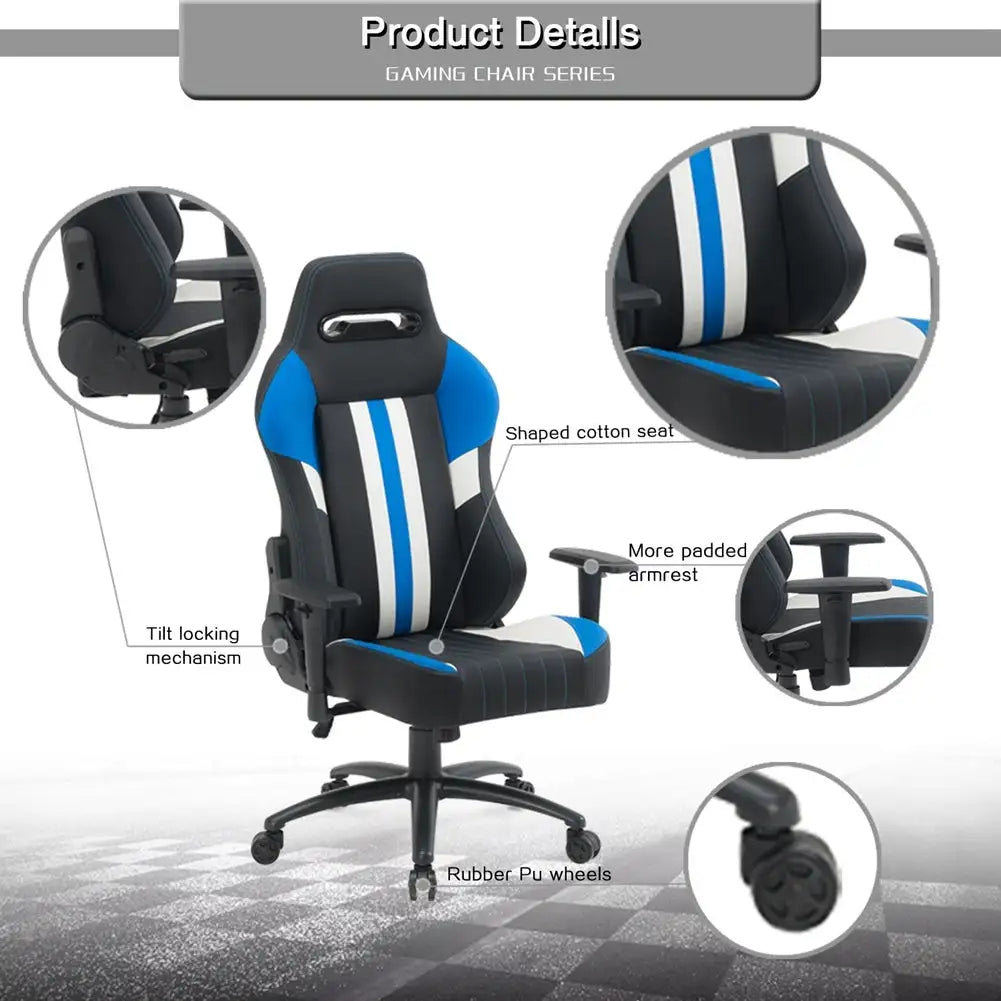 High Back Gaming Chair Racing Office Chair with PU Leather - SJB-DIAMOND ELITES