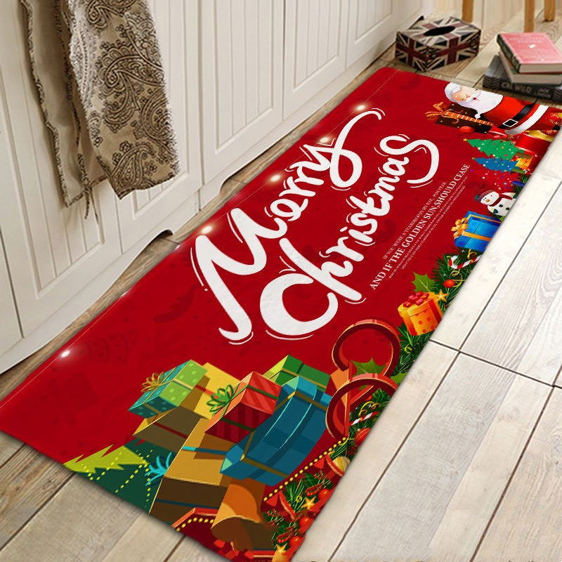 Santa Claus Flannel Absorbent Floor Mat Pi-Mart