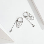Women's Sterling Silver Earrings White Gold Plated Hypoallergenic Silver Earring Pi-Mart
