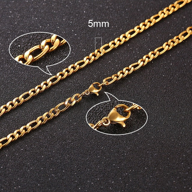 Twisted Rope Figaro Necklaces Pi-Mart
