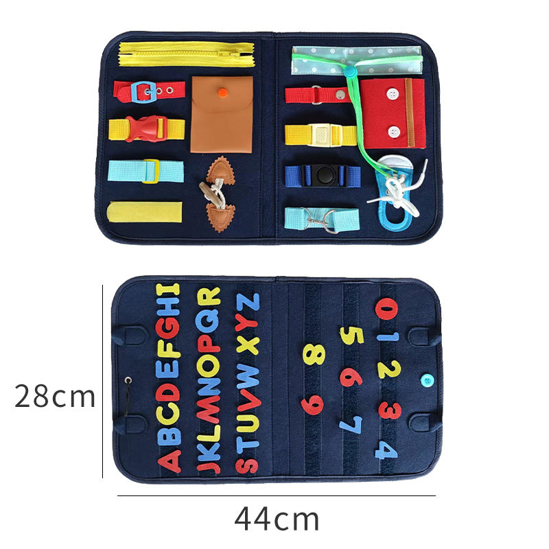New Busy Book Children's Busy Board Dressing And Buttoning Learning Baby Early Education Preschool Sensory Learning Toy Pi-Mart